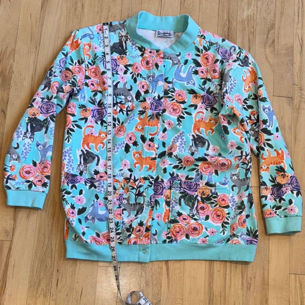 Vintage Cat Print Jacket